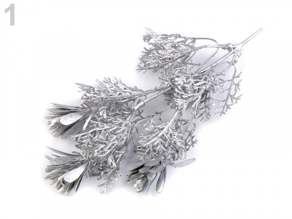 Vánoční větvička se šiškou a glitry