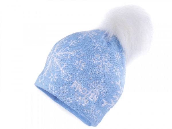 Dívčí zimní čepice s bambulí Frozen Capu