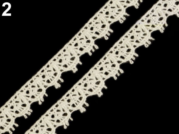 Bavlněná krajka paličkovaná šíře 13 mm
