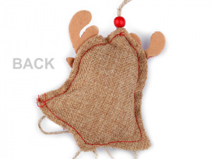 Vánoční jutová dekorace sněhulák, sob