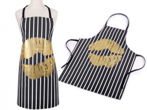 Kuchařská zástěra pusa, srdce 55x68 cm