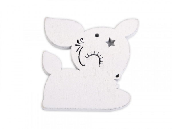 Dřevěný srneček k zavěšení / k nalepení / k domalování