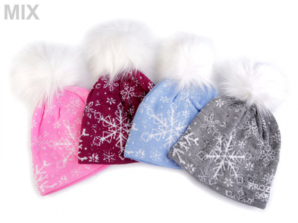 Dívčí zimní čepice s bambulí Frozen Capu