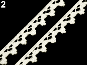 Bavlněná krajka paličkovaná šíře 12 mm
