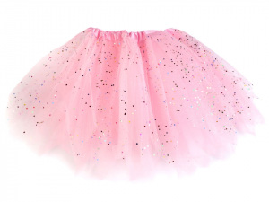 Karnevalová sukýnka s glitry špičatá