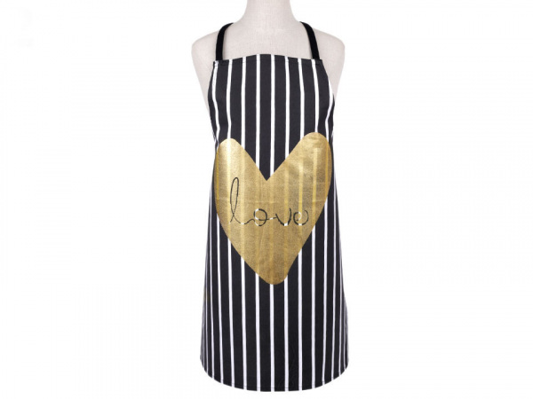 Kuchařská zástěra pusa, srdce 55x68 cm