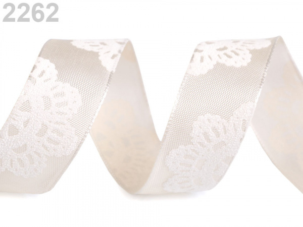 Stuha mandala s drátem šíře 25 mm