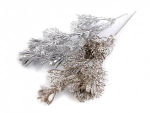 Vánoční větvička se šiškou a glitry