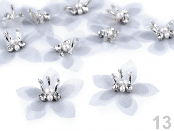 Monofilový květ s korálky Ø50 mm