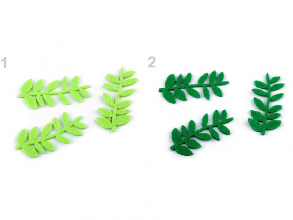 Filcové listy / větvička 23x50 mm malé