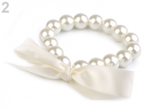 Perlový náramek s mašlí