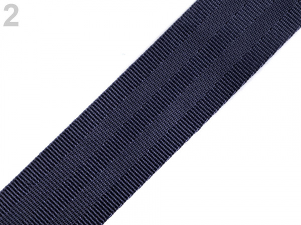 Hladký oboustranný popruh s leskem šíře 38 mm