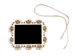 Svatební tabulka s provázkem 8x9 cm