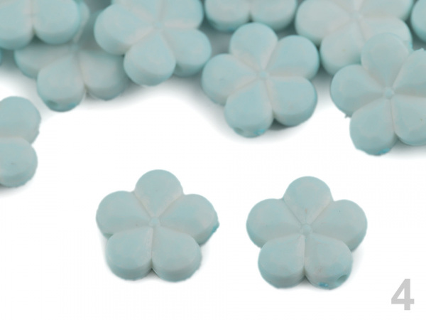 Dekorační plastový květ / korálek Ø14 mm