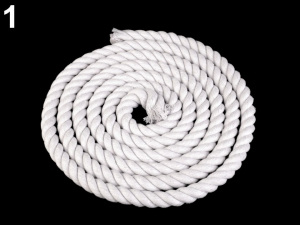 Bavlněná šňůra kroucená Ø14 mm tuhá, macrame