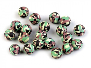 Fimo korálky army Ø8 mm