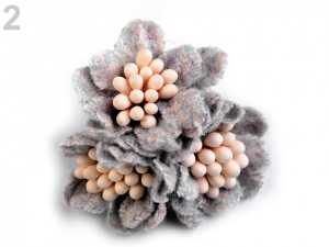 Vlněné květy s pestíky v barvě květu Ø35 mm