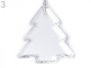 Skleněná svítící dekorace - anděl, hvězda, stromeček, srdce