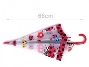 Dětský deštník s píšťalkou, princezna, motýl, pirát