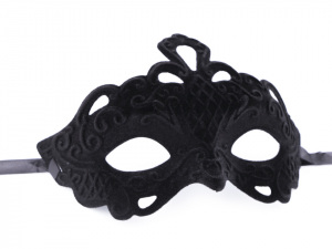 Karnevalová maska - škraboška semišová