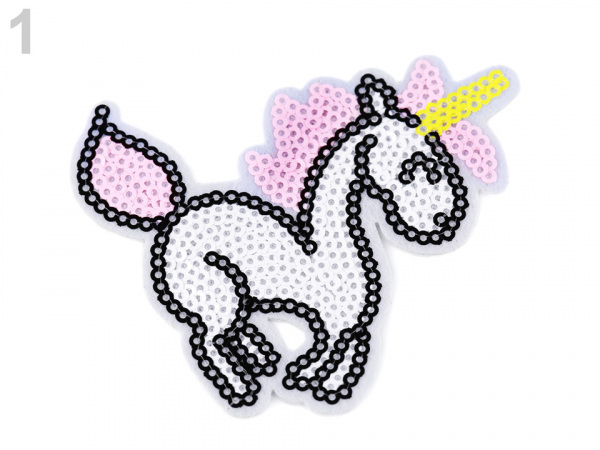 Nažehlovačka jednorožec s flitry