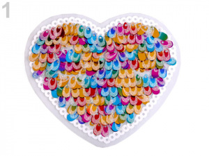 Nažehlovačka srdce, motýl s flitry