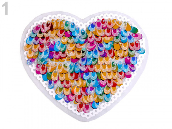 Nažehlovačka srdce, motýl s flitry