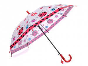 Dětský deštník s píšťalkou, princezna, motýl, pirát
