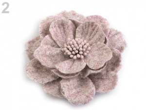 Vlněný květ s pestíky v barvě květu Ø60 mm