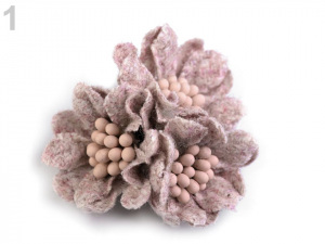 Vlněné květy s pestíky v barvě květu Ø35 mm