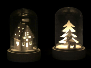 Svítící dekorace - domeček, stromečky 2. jakost