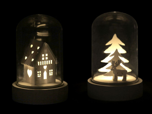 Svítící dekorace - domeček, stromečky 2. jakost