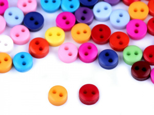 Knoflík barevný mini velikost 10"