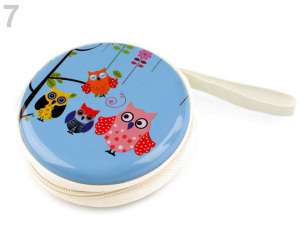 Kovové pouzdro Ø7 cm sova