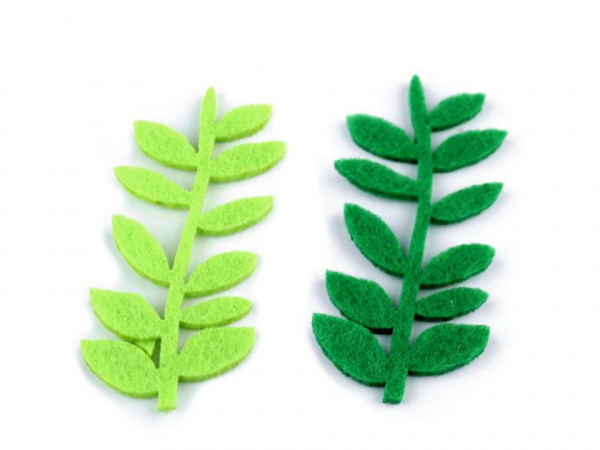 Filcové listy / větvička 23x50 mm malé