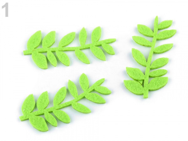 Filcové listy / větvička 23x50 mm malé