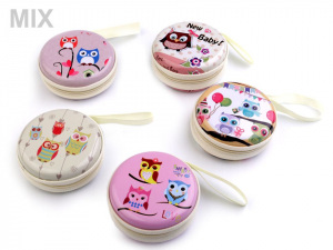 Kovové pouzdro Ø7 cm sova