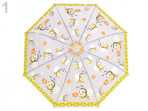 Dětský deštník s píšťalkou, princezna, motýl, pirát