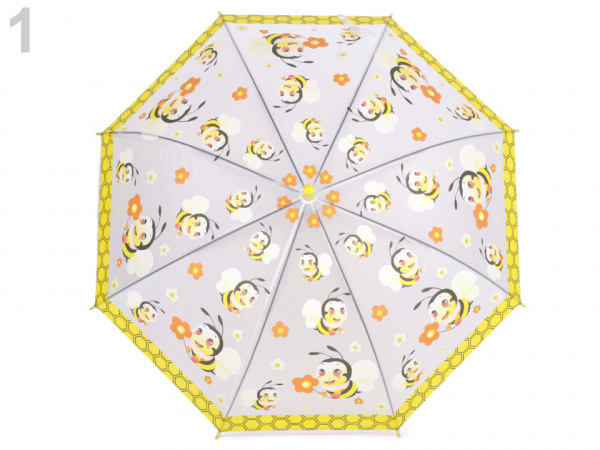 Dětský deštník s píšťalkou, princezna, motýl, pirát