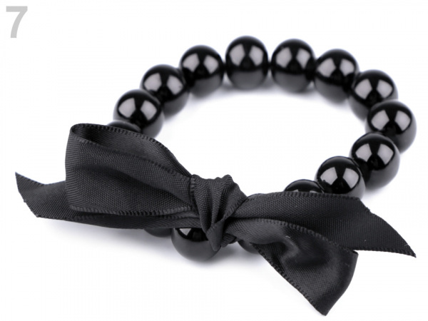 Perlový náramek s mašlí