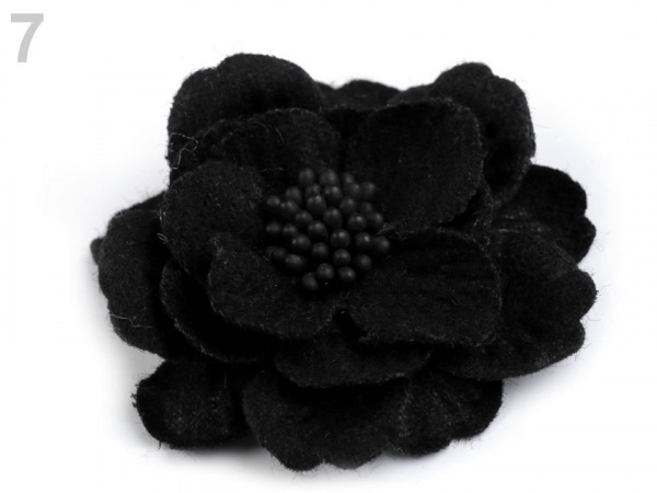 Vlněný květ s pestíky v barvě květu Ø60 mm
