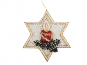 Vánoční krajková dekorace