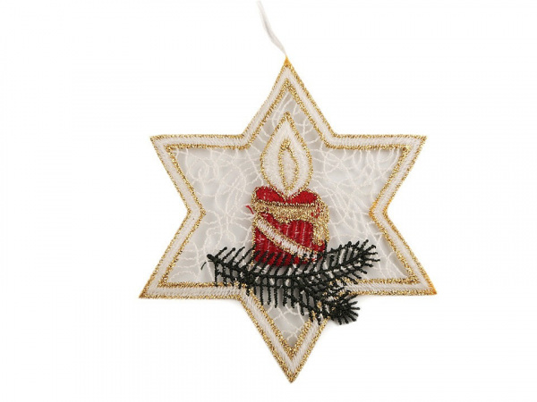 Vánoční krajková dekorace