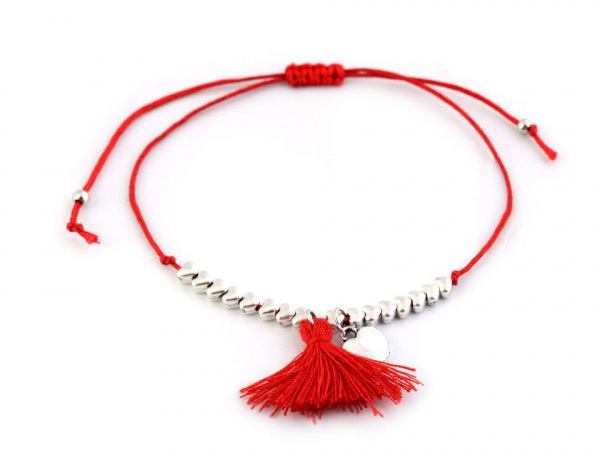 Náramek shamballa se střapcem