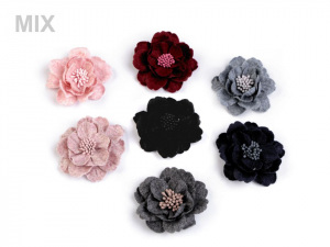 Vlněný květ s pestíky v barvě květu Ø60 mm