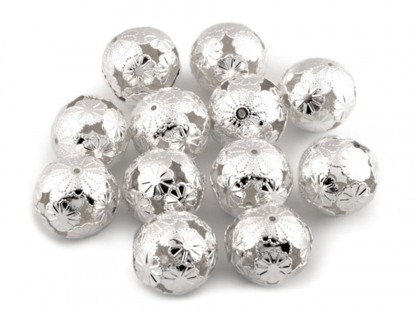 Vánoční filigránové korálky / kuličky Ø20 mm