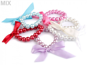 Perlový náramek s mašlí