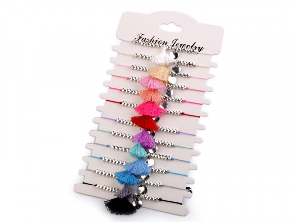 Náramek shamballa se střapcem