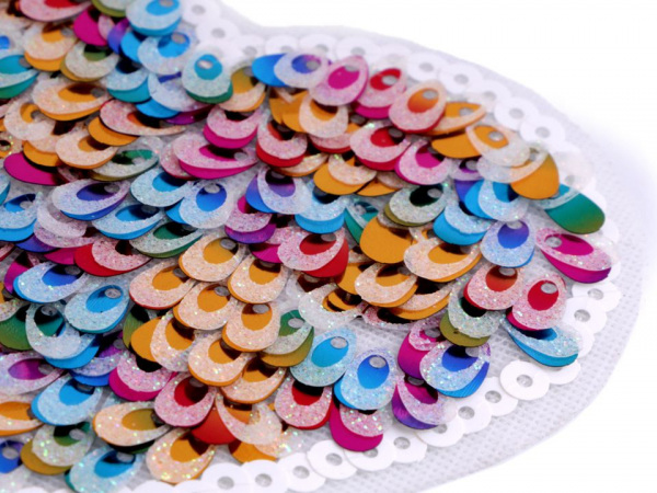 Nažehlovačka srdce, motýl s flitry