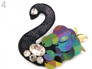 Flitrová aplikace labuť s kamínky